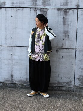 「SASQUATCHfabrix.（サスクワァッチファブリックス）のアイテム」を使った、MANYさん（メンズ・175cm）の春コーディネート
