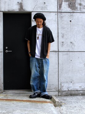 「SASQUATCHfabrix.（サスクワァッチファブリックス）のアイテム」を使った、MANYさん（メンズ・175cm）の夏コーディネート