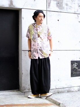 「SASQUATCHfabrix.（サスクワァッチファブリックス）のアイテム」を使った、MANYさん（メンズ・175cm）の夏コーディネート