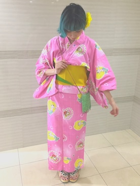 「夏祭り」｜えのき🍄さん（レディース・166cm・10代）の夏コーディネート