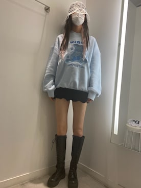 「KIRSH（キルシー）のアイテム（スウェット）」を使った、miuさん（レディース・167cm）の春コーディネート