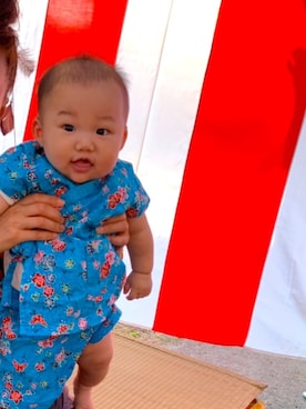 「お祭りコーデ」｜「アイテム（その他）」を使った、あさしさん（キッズ・61cm）の夏コーディネート