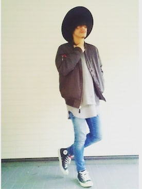 「MOUSSY（マウジー）のアイテム（帽子）」を使った、xzxさん（メンズ・174cm）の冬コーディネート