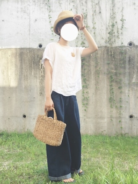 「アイテム（イヤリング）」を使った、ふかみさん（レディース・158cm・20代）の夏コーディネート