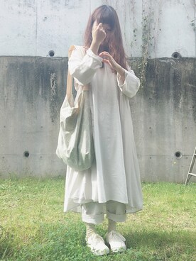 「RORO（ロロ）のアイテム」を使った、ふかみさん（レディース・158cm）の秋コーディネート