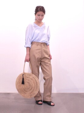 「BARENA（バレナ）のアイテム（トップス）」を使った、i_am_hrkさん（レディース・157cm）の春コーディネート