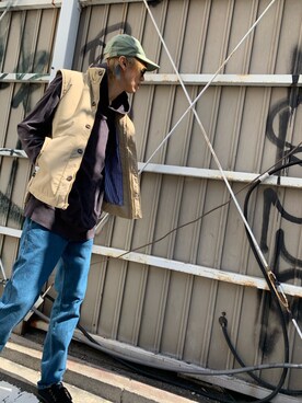 「MATIX（マティックス）のアイテム」を使った、AKKIIさん（メンズ・182cm）の秋コーディネート