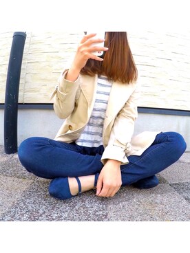 「FOREVER 21」｜「アイテム（トレンチコート）」を使った、みんとさん（レディース・155cm）の春コーディネート
