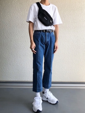 「MARTINE ROSE（マーティンローズ）のアイテム（スニーカー）」を使った、takutoさん（メンズ・171cm）の秋コーディネート