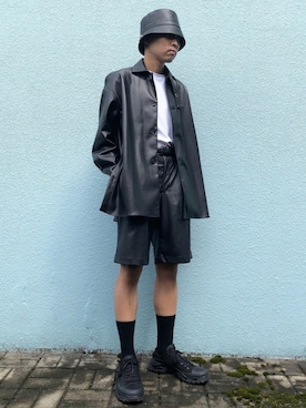 「th（ティー エイチ）のアイテム（帽子）」を使った、takutoさん（メンズ・171cm）の秋コーディネート