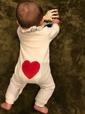 「Sophie la girafe（ソフィーラジラフ）のアイテム（雑貨/ホビー）」を使った、琥taさん（キッズ・60cm）の春コーディネート