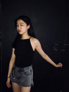 「cache cache（カシュ カシュ）のアイテム（パンツ）」を使った、一只小肥球儿さん（レディース・170cm）の夏コーディネート