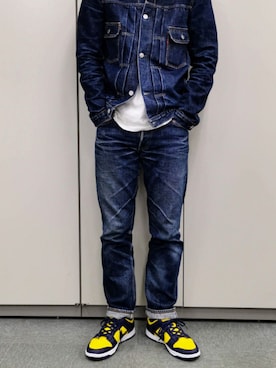 「TCB jeans（ティーシービージーンズ）のアイテム（パンツ）」を使った、Unknownさん（メンズ・175cm）の春コーディネート
