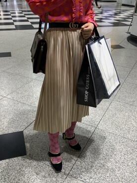 「Drawer（ドゥロワー）のアイテム（トップス）」を使った、Hinataさん（レディース・155cm）の冬コーディネート