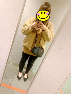 「アベイル」｜「アイテム（その他アウター）」を使った、ちゃーさん（レディース・166cm）の冬コーディネート