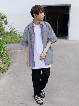 「marka（マーカ）のアイテム」を使った、多田さん（メンズ・165cm）の春コーディネート