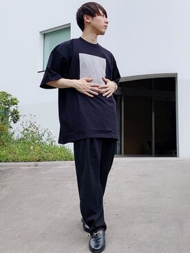 「CLANE（クラネ）のアイテム（トップス）」を使った、多田さん（メンズ・165cm）の春コーディネート