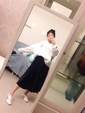 「PULL&BEAR（プルアンドベア）のアイテム（パーカー）」を使った、claire酱さん（レディース・162cm）の春コーディネート