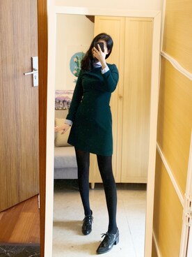 「sandro（サンドロ）のアイテム（ワンピース/ドレス）」を使った、claire酱さん（レディース・162cm）の秋コーディネート