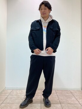 「JUNRED（ジュンレッド）のアイテム（パーカー）」を使った、せいじさん（メンズ・175cm）の冬コーディネート