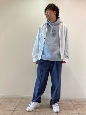 「JUNRED（ジュンレッド）のアイテム（パーカー）」を使った、せいじさん（メンズ・175cm）の冬コーディネート