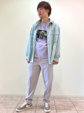 「JUNRED（ジュンレッド）のアイテム（スラックス）」を使った、せいじさん（メンズ・175cm）の春コーディネート