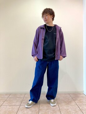 「スニーカー好きと繋がりたい」｜「アイテム（ブルゾン）」を使った、せいじさん（メンズ・175cm）の春コーディネート