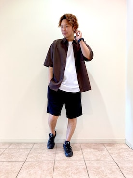 「JUNRED（ジュンレッド）のアイテム（タンクトップ）」を使った、せいじさん（メンズ・175cm）の夏コーディネート