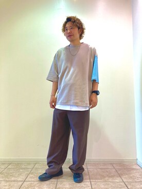 「JUNRED（ジュンレッド）のアイテム（タンクトップ）」を使った、せいじさん（メンズ・175cm）の夏コーディネート