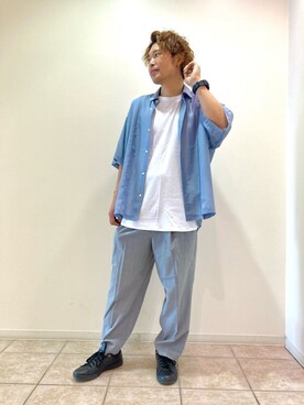 「JUNRED（ジュンレッド）のアイテム（タンクトップ）」を使った、せいじさん（メンズ・175cm）の夏コーディネート