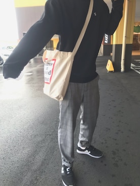 「Arnold Palmer（アーノルドパーマー）のアイテム（スウェット）」を使った、りょーちゃんさん（メンズ・170cm）の春コーディネート