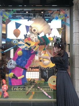 「UNIVERSAL LANGUAGE（ユニバーサルランゲージ）のアイテム」を使った、aisuchaさん（レディース・162cm）の秋コーディネート