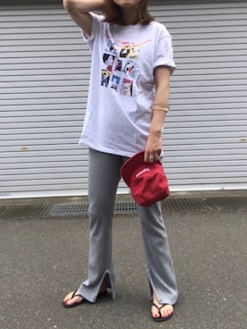 「STARTER BLACK LABEL（スターターブラックレーベル）のアイテム（トップス）」を使った、mmさん（レディース・163cm）の夏コーディネート