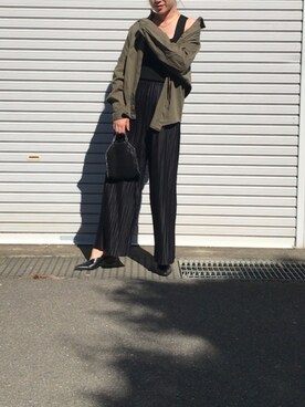 「UNE MANSION（ユヌマンション）のアイテム（タンクトップ）」を使った、mmさん（レディース・163cm）の秋コーディネート