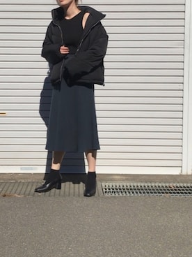 「H&M（エイチ・アンド・エム）のアイテム（ダウンジャケット/コート）」を使った、mmさん（レディース・163cm）の秋コーディネート