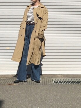 「chuu（チュー）のアイテム（ジャケット/アウター）」を使った、mmさん（レディース・163cm）の秋コーディネート