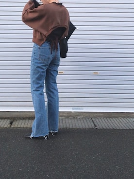 「Didot.（ディドット）のアイテム（スウェット）」を使った、mmさん（レディース・163cm）の冬コーディネート
