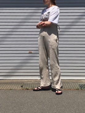 「Made   （メイド）のアイテム（オールインワン・サロペット）」を使った、mmさん（レディース・163cm）の春コーディネート