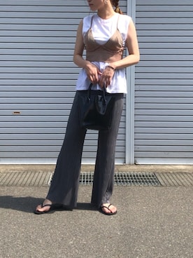 「STUDIOUS SELECT（ステュディオスセレクト）のアイテム」を使った、mmさん（レディース・163cm）の夏コーディネート