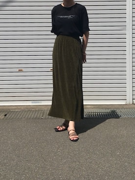 「 Tシャツ」｜mmさん（レディース・163cm）の夏コーディネート