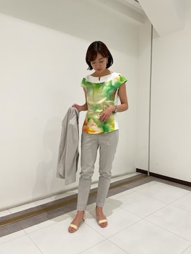 「NARACAMICIE（ナラカミーチェ）のアイテム（テーラードジャケット）」を使った、kamo0118さん（レディース・158cm）の夏コーディネート