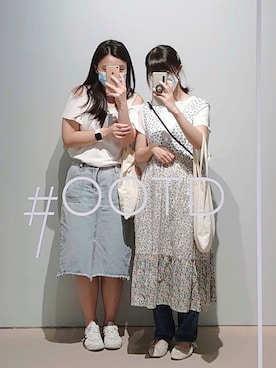 「MUJI Labo（ムジラボ）のアイテム（バッグ）」を使った、macyさん（レディース・158cm）の春コーディネート