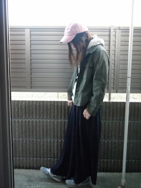 「one after another NICE CLAUP（ワンアフターアナザーナイスクラップ）のアイテム（財布/小物）」を使った、Sakuyaさん（レディース・155cm）の冬コーディネート