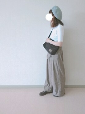 「レプシィム(LEPSIM)」｜「アイテム（ハンチング/ベレー帽）」を使った、Sakuyaさん（レディース・155cm）の夏コーディネート