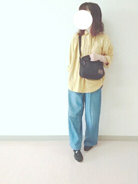 「studio CLIP（スタディオクリップ）のアイテム（チュニック）」を使った、Sakuyaさん（レディース・155cm）の秋コーディネート