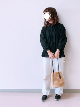 「Samansa Mos2（サマンサ モスモス）のアイテム（パンツ）」を使った、Sakuyaさん（レディース・155cm）の秋コーディネート