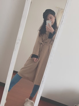 「Another Edition（アナザーエディション）のアイテム（トレンチコート）」を使った、yuuchoonさん（レディース・157cm）の秋コーディネート