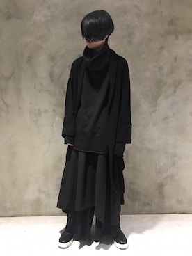 「ワイドシルエット」｜「アイテム（パンツ）」を使った、GRAND GLOBALさん（メンズ・173cm）の冬コーディネート