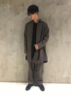 「GGD（ジージーディー）のアイテム（パンツ）」を使った、GRAND GLOBALさん（メンズ・172cm）の秋コーディネート