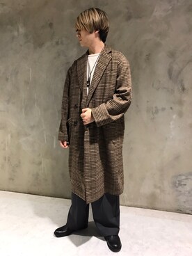 「GGD（ジージーディー）のアイテム（パンツ）」を使った、GRAND GLOBALさん（メンズ・168cm）の秋コーディネート